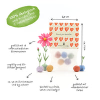 5 Flower Marbles "Love You Bestie" - Seed Marbles for Friends — Ansicht 4