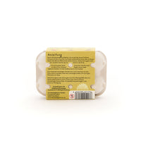 6 colorful flower marbles in egg carton "Hooray, you're here" — Ansicht 3
