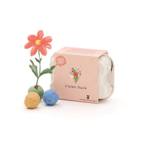 6 colorful flower marbles in an egg carton "Thank you very much" - wildflower seeds — Ansicht 1
