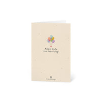 Grußkarte Alles Gute zum Geburtstag – Saatpapier mit Wildblumensamen — Ansicht 2