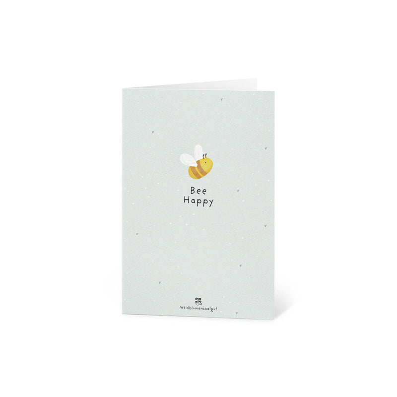 Grußkarte Bee Happy – Saatpapier mit Wildblumensamen — Ansicht 8