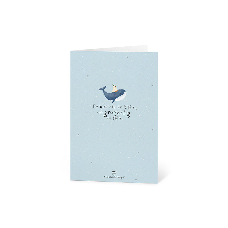Grußkarte „Du bist nie zu klein, um großartig zu sein“ – Saatpapier mit Wildblumensamen — Ansicht 8
