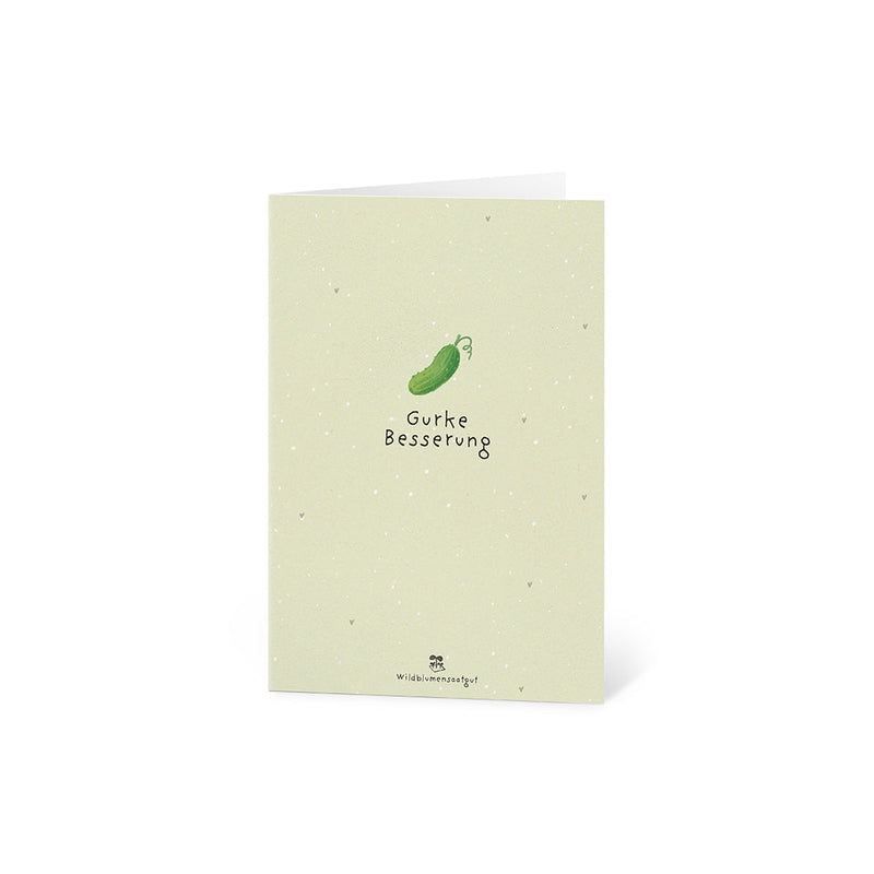 Grußkarte Gurke Besserung – Saatpapier mit Wildblumensamen — Ansicht 8