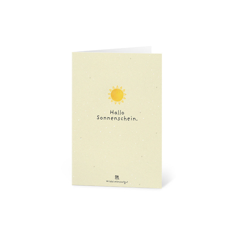 Grußkarte Hallo Sonnenschein – Saatpapier mit Wildblumensamen — Ansicht 8