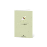 Grußkarte „Hat die Blume einen Knick, war die Hummel wohl zu dick“ – Saatpapier mit Wildblumensamen — Ansicht 8