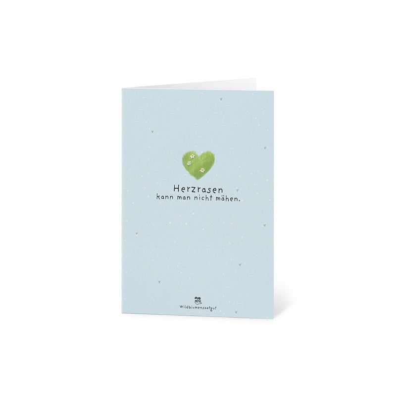 Grußkarte Herzrasen kann man nicht mähen – Saatpapier mit Wildblumensamen — Ansicht 8