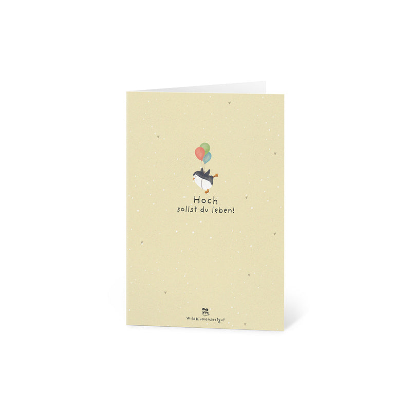 Grußkarte Hoch sollst du leben – Saatpapier mit Wildblumensamen — Ansicht 8