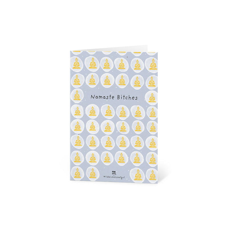 Grußkarte Namaste Bitches – Saatpapier mit Wildblumensamen — Ansicht 8