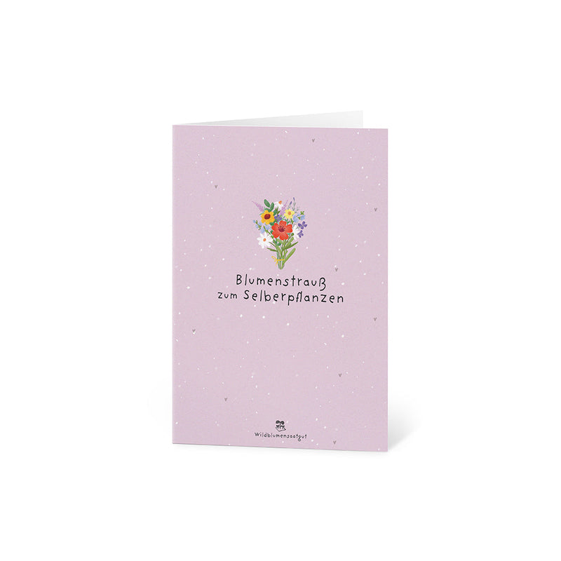 Grußkarte Blumenstrauß zum Selberpflanzen – Saatpapier Wildblumen — Ansicht 8