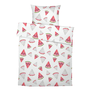 Melonen Premium – Süße Aquarell‑Melonen | OEKO‑Tex Baumwolle | 135x200 cm