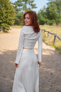 Lya Crop Pullover Creamy White – Organic Cotton, B-Stock — Ansicht 5