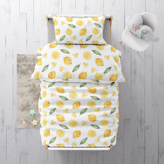 Zitronen Premium Kinderbettwäsche – Frische Zitruspoesie | OEKO‑Tex | Hautfreundlich