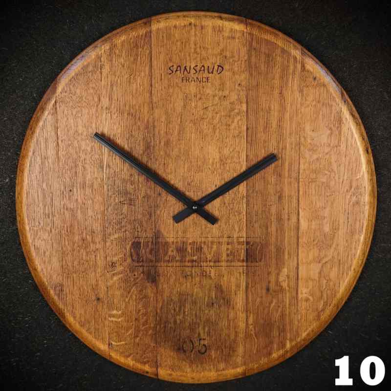 Viini Kello Wanduhr Weinfassdeckel Eichenholz handgefertigt Made in Germany — Ansicht 17