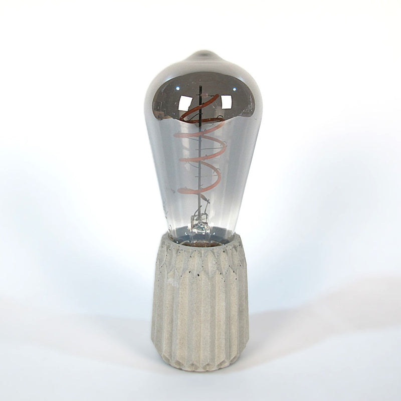 Violet Concrete Table Lamp – Dimmable, modern design, handmade — Handworkz
