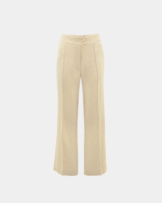 Sustainable Fabric Linen Marlene Pants, 100% linen | High-waist | Two buttons | EU production