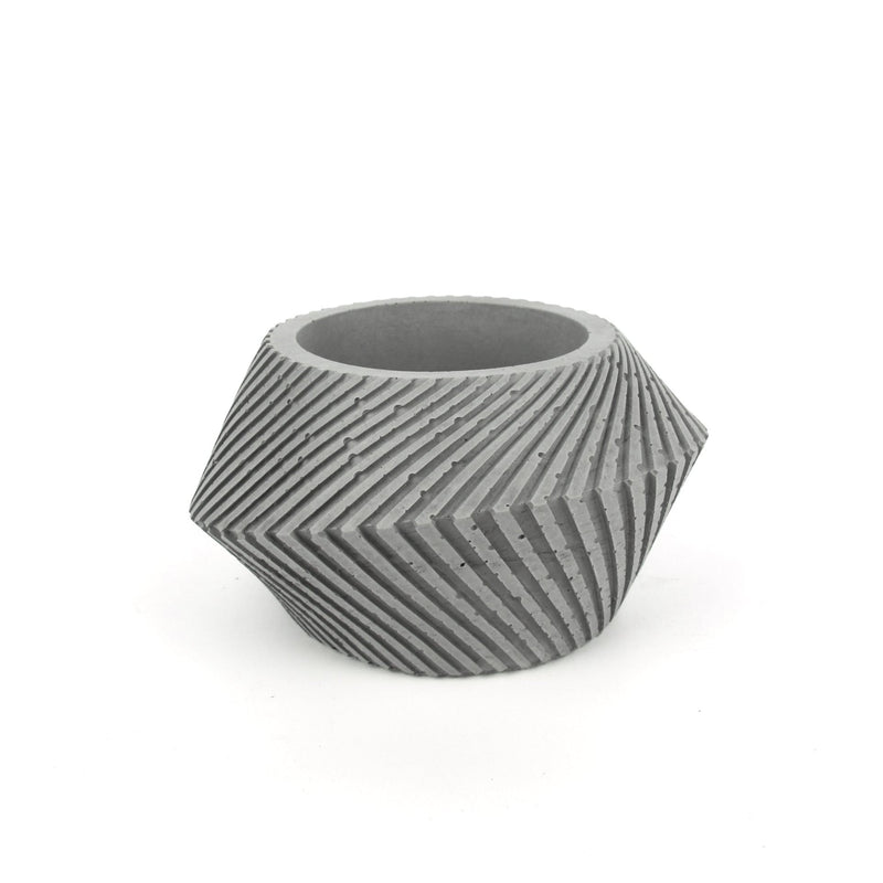 Keeri's Concrete Planter - Spiral Design, Watertight — Handworkz