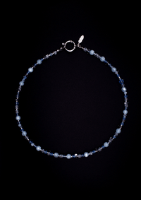 Vague Pearl Necklace – Handcrafted Elegance with Natural Pearls & Swarovski Pearls — Ansicht 1