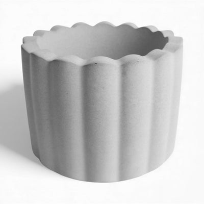 Zarka Blumentopf aus Beton Ø 10 cm mit Filzfüßen