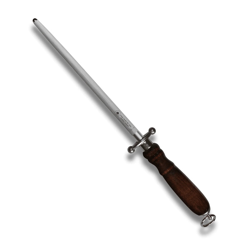 Wetzstahl Profi 21 cm Spezialstahl Walnussholz-Griff — F. Herder Messer