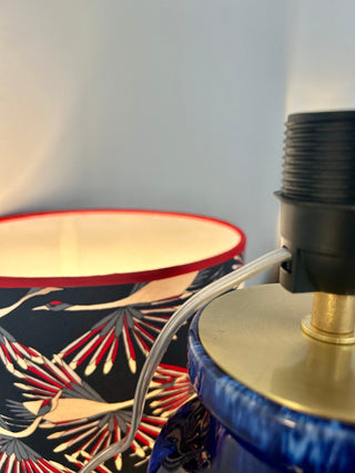 Große Mid century Tischlampe aus Scheurich Vase