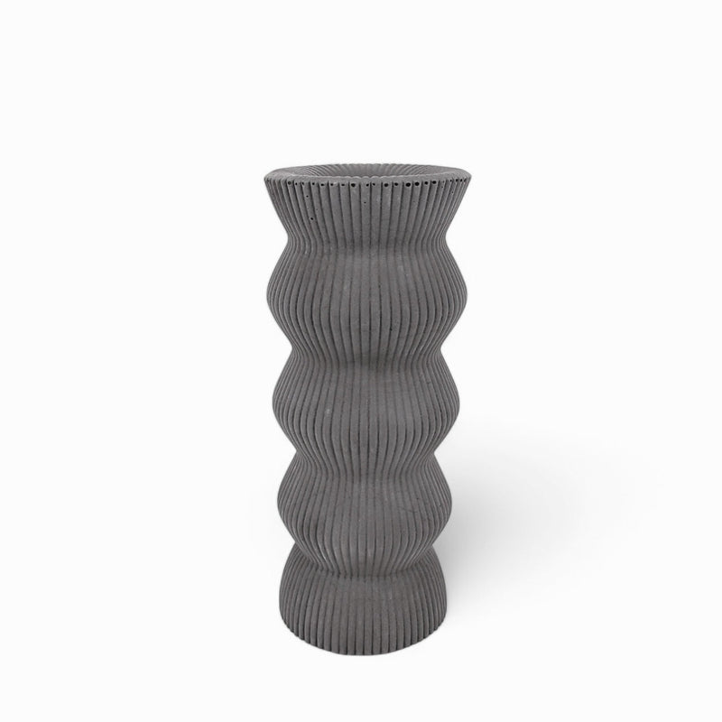 Jaro Vase aus Beton – Wasserdicht, hochfest & gerippt — Ansicht 5