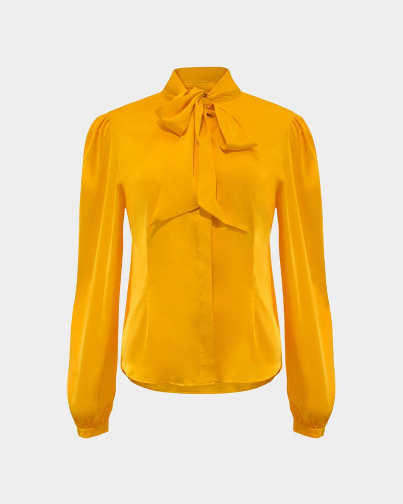 Bow-tie blouse made from recycled PET polyester – elegant & sustainable — Ansicht 8