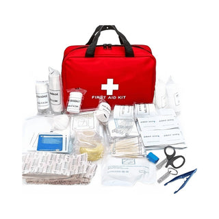 Comprehensive first aid kit with medical supplies
