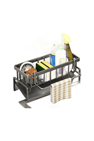 Kitchen Sink Drain Rack Organizer Abs Plastic Self-draining Sink Shelf Soap Sponge Holder Dishcloth Towel Rack Filter Basket