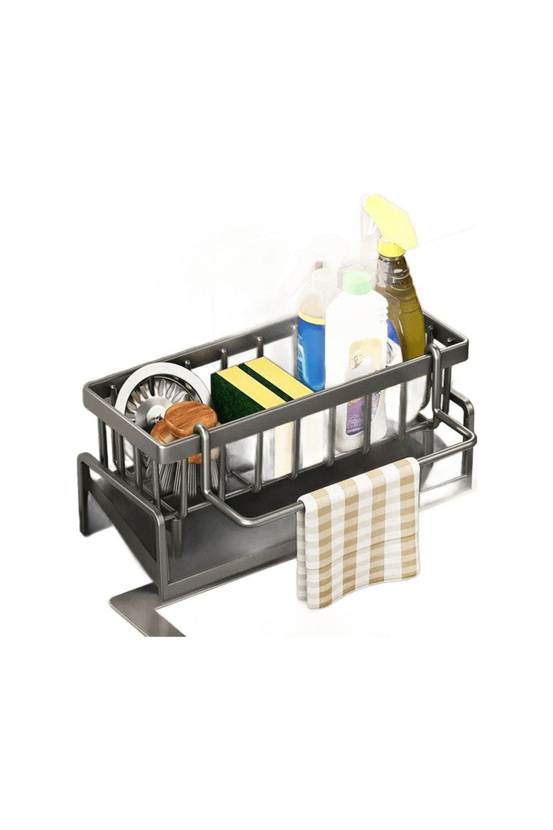 Kitchen Sink Drain Rack Organizer Abs Plastic Self-draining Sink Shelf Soap Sponge Holder Dishcloth Towel Rack Filter Basket — Prosper58