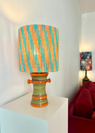 Pop Art Tischlampe aus original West German Pottery Vase