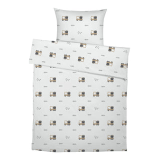 Baufahrzeuge Kinderbettwäsche – Baustelle | Kräftige Farben | Atmungsaktiv