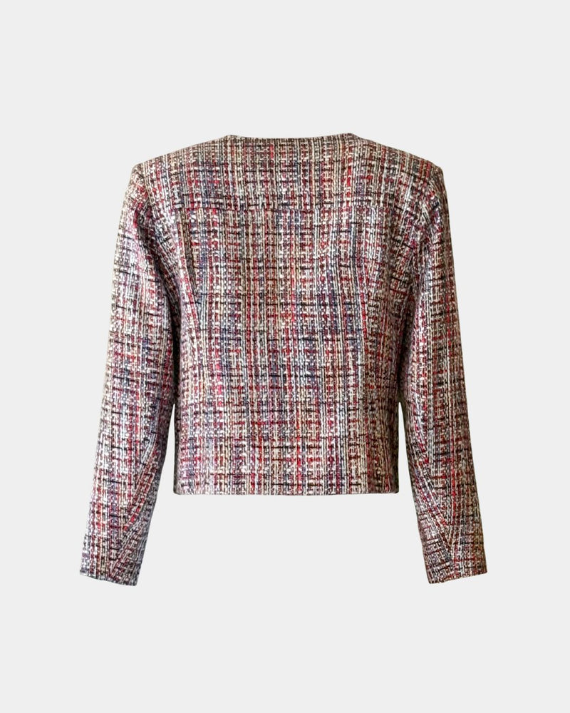 Jacket Sustainable Fabric Gabrielle Red Bouclé – Classic Cut EU Production — Ansicht 2