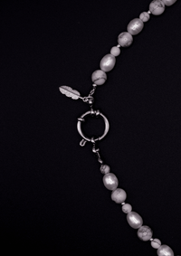 Marble Pearl Necklace – Natural & Freshwater Pearls handmade — Ansicht 1