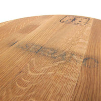 Coffee table Valserrano wine barrel lid Ø55cm Handmade oak wood — Ansicht 4