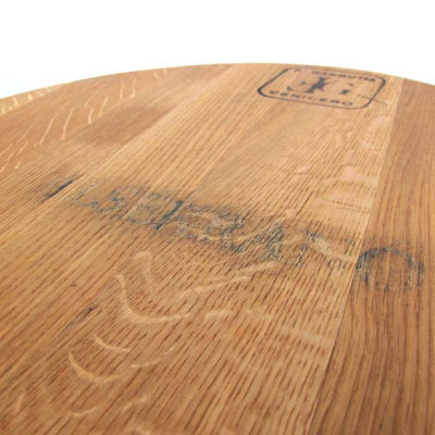 Coffee table Valserrano wine barrel lid Ø55cm Handmade oak wood