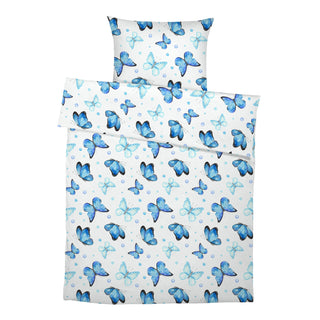 Kinderbettwäsche „Schmetterlinge“ – OEKO‑Tex Baumwolle | Musselin/Satin | Handgefertigt