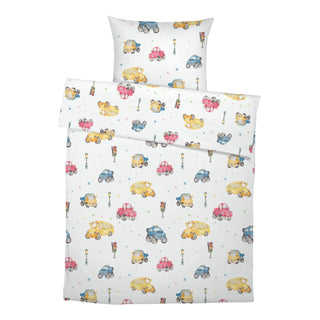 Kinderbettwäsche „Autos“ – OEKO‑Tex Baumwolle | Musselin/Satin | Handgefertigt