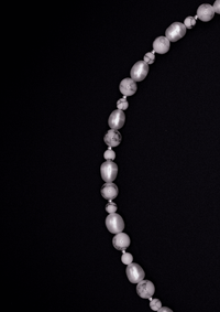 Marble Pearl Necklace – Natural & Freshwater Pearls handmade — Ansicht 2