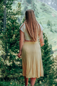 FARRAH Midiskirt mellow – High-waisted ribbed skirt with slit design — Ansicht 35