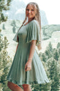 FARRAH Wide Leg Pants Deep Green – High Waist, Lyocell & Elastane