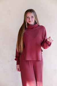 Aila Basic Pulli Cider – LENZING™ ECOVERO™ Rollkragen Damen — Ansicht 1