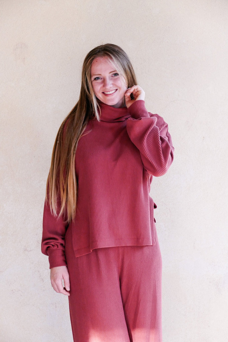 Aila Basic Pulli Cider – LENZING™ ECOVERO™ Rollkragen Damen — Ansicht 5
