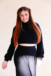 Aila Comfy Pants Black – Nachhaltige Wohlfühlhose LENZING™ Viskose Hoher Bund — Ansicht 7