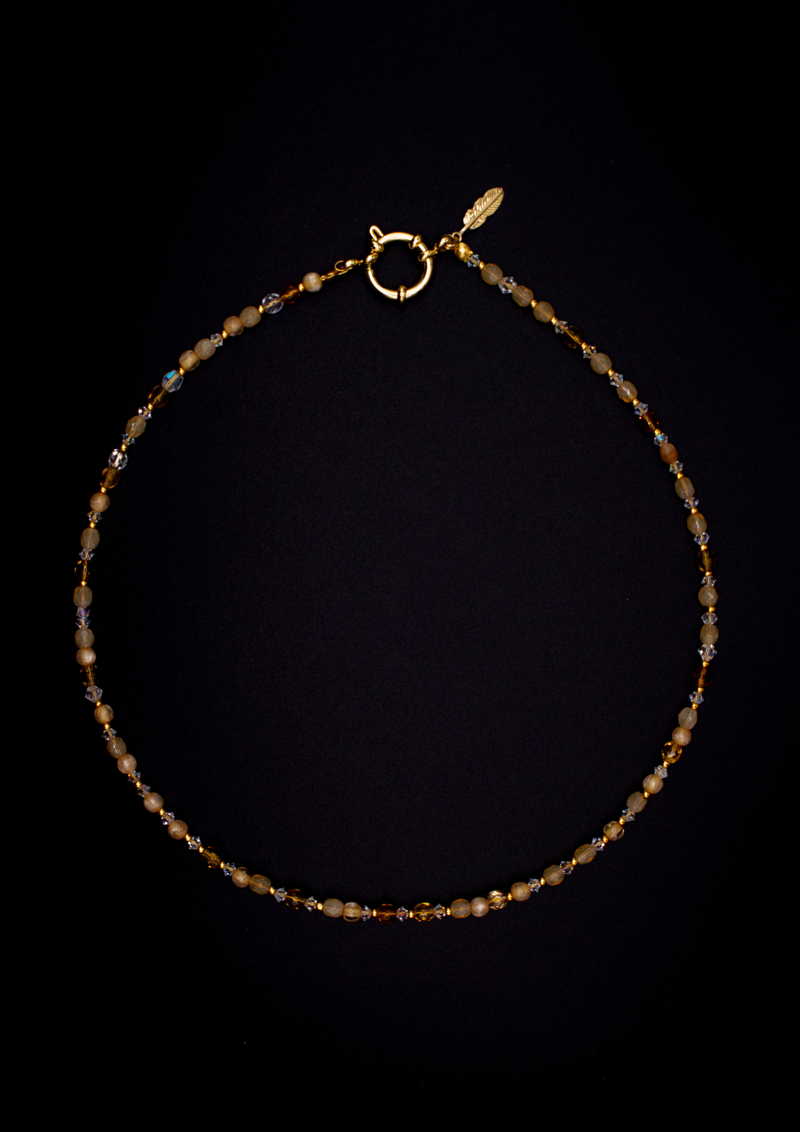 Sina Pearl Necklace – Natural Pearls, Miyuki & Swarovski handmade — Ansicht 2