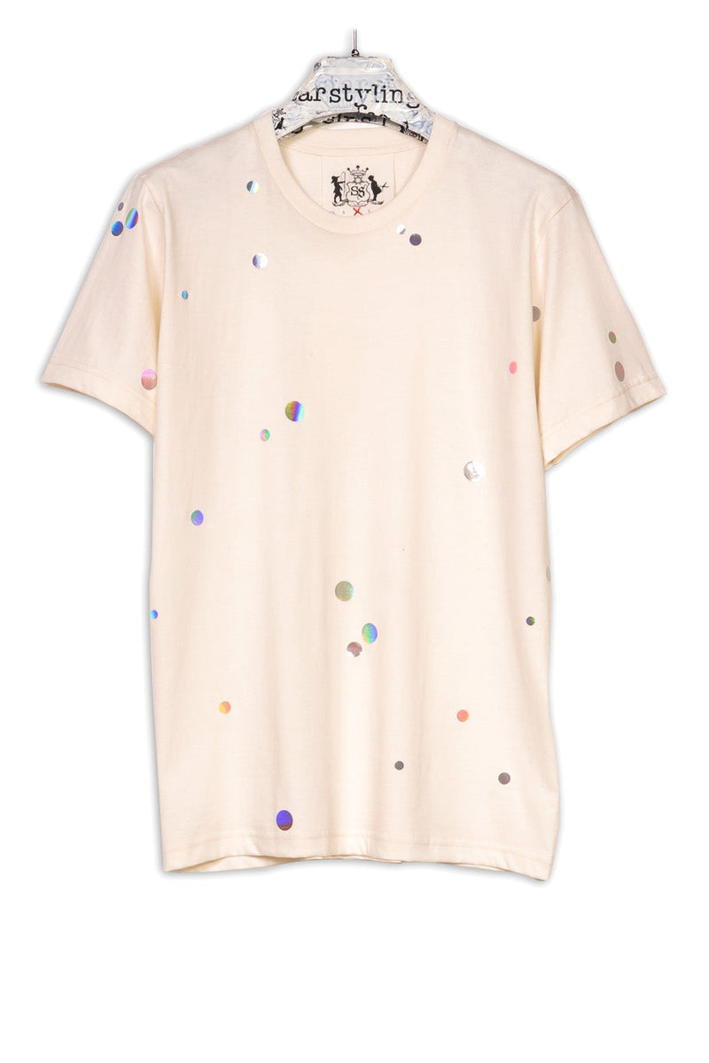 Starstyling Holo Dots T-Shirt Unisex holografischer Druck Relaxed Fit — Ansicht 4