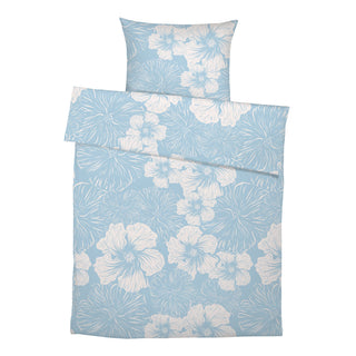 Blaue Blumen Bettwäsche – Boho | Himmelsfarben | Atmungsaktiv