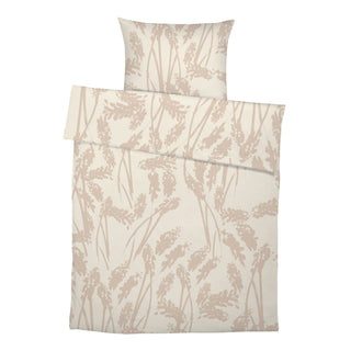 Bettwäsche „Pampas“ mit Pampas‑Gras in Soft‑Beige, Größen 135×200/80×80 & 100×135/40×60, Musselin oder Baumwoll‑Satin, OEKO‑Tex – elegante Boho‑Ruhe fürs Schlafzimmer
