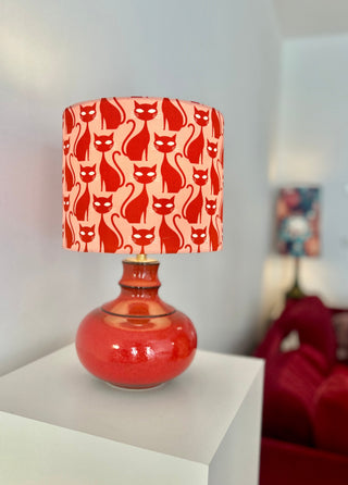 Original Jasba Vasenlampe - Upcycling zu einer kabellosen Tischlampe mit LED Leuchtmittel aus Vintage Vase der 70er Jahre - West German Pottery