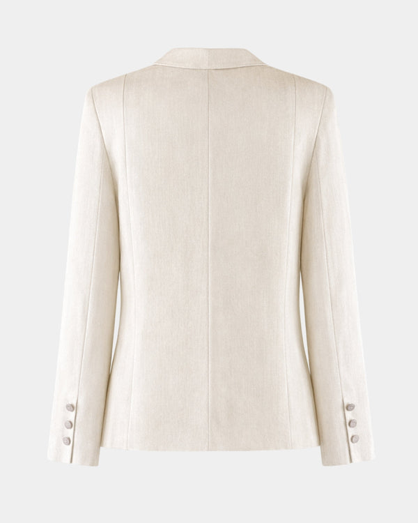Blazer Sustainable Organic Linen Gabi White | Classic Design | EU Production