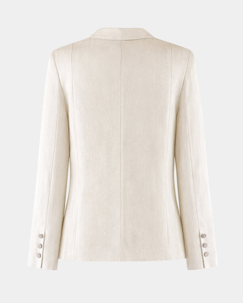 Blazer Sustainable Organic Linen Gabi White | Classic Design | EU Production — Ansicht 2